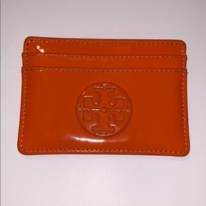 Tory Burch Orange Cardholder Wallet